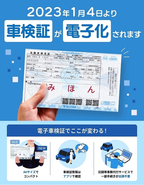 [函南店] 〜車検証電子化について〜