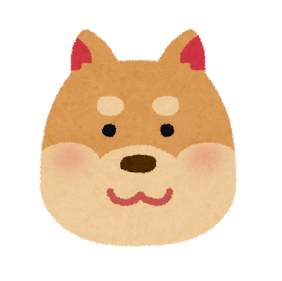 犬の顔のイラスト