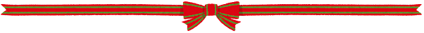 クリスマスのライン素材（クリスマスのリボン）