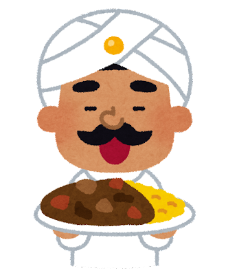 インド人のカレー屋さんのイラスト