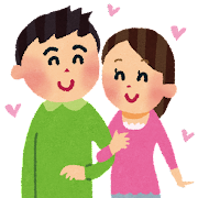 デートのイラスト「仲良しカップル」