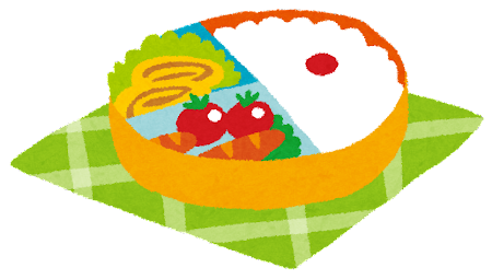 お弁当のイラスト「かわいいお弁当箱」