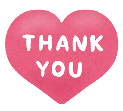 ハート型の「Thank