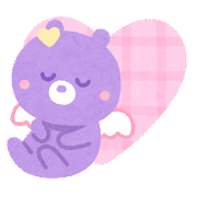 ゆめかわ動物のイラスト（くま）