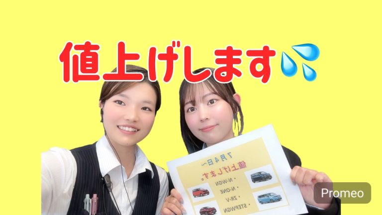 値上げしちゃいます(;´Д｀)
